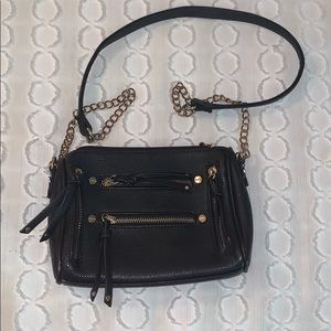 crossbody black zippy purse